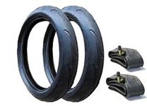 2 x NEW PHIL AND TEDS VIBE 300 x 55 TYRES AND INNER TUBES SET (ANGLED VALVE)