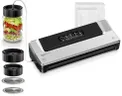 Bonsenkitchen Vacuum Sealer Machine with Mason Jar Sealer Kit | Compact Food Sealer for Kitchen Storage & Meal Prep | Multiple Modes​​ | External Vacuum System & 40 Vacuum Bags, Silver