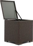 Serta Laguna Outdoor Storage Side Table Wicker, Brown