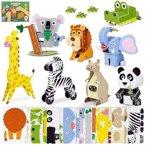 Puzzle 3D Niños Animales Jungla Pack 8 - BONNYCO | Puzzles 3D Juegos Educativos, Juguetes Niña y Niño, Juguetes Niños | Regalos para Niños Niñas Cumpleaños 6 7 8 9 10 Años Comunion Navidad