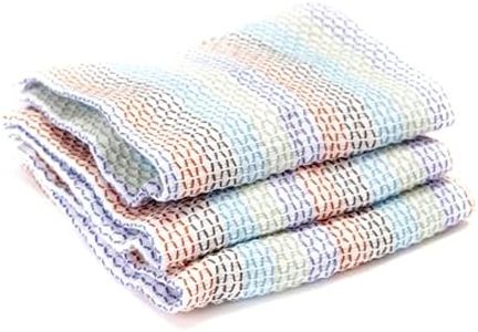 Full Circle Tidy Dish Cloths - Helpful Loops for Scrubbing | Extra Soft, Absorbent, and Long-Lasting | Non-Toxic Dyes | Clean with Ease | Unfolded Dimensions: 30.5cm x 30.5cm | Multi Color | Set of 3