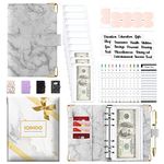 Budget Binder with Zipper Envelopes, 27Pcs Marble Budget Binder, Money Organizer for Cash, Budget Binder with Cash Envelopes for Budgeting, Grey