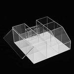 Acrylic Large Capacity Makeup Organizer, Grafting Beauty Extension Supplies Lash Storage Display, Eyelash Storage Case Brush Tweezers Cosmetic Holder (Transparent)