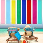 8 Pack Towel Bands for Beach Chairs Towel Clips for Pool Chairs Lounge Beach Cruise Chair Towel Strap Holder Elastic Windproof Beach Accessories (Bright Style)