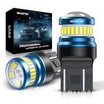 MAXGTRS W21/5W LED Bulbs 24-SMD 3014 Chip & 6-SMD 3030 Chip 7443 T20 LED Lamps 6000K Xenon White Use for Reverse Lamps Back Up Light Tail Light Turn Signals Brake Light