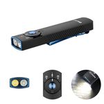 OLIGHT Arkfeld Pro 1300 Lumens EDC Rechargeable Flashlight with Green Beam, UV and White LED Combo, 365nm UV Flat Flashlight for Outdoor Working, Pet Interaction(BKNW: 4000-5000K)