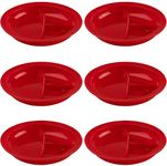 Providence Spillproof Partitioned Plate - 9" Red (6-Pack)