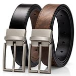 Alphyly Mens Reversible Leather Belts for Men,Brown Leather Belts for Men,Mens Belts for Trousers,Boss Belts Designer Belt Waist Belt Men Coffee One Belt(not pack) Length120cm