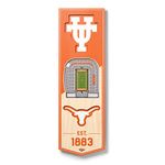 YouTheFan NCAA Texas Longhorns 3D Stadium 6x19 Banner - Darrell K Royal–Texas Memorial Stadium