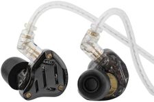 Linsoul KZ ZS10 PRO 2 in Ear Monitor IEM, 1DD+4BA Hybrid Wired Earbuds, with 4-Level Tuning Switch, 3-Way Crossover Gaming Earbuds, Silver-Plated IEM Cable for Musician Audiophile (Black, with Mic)