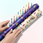 DOODLE Premium Design Colorful Wrapping Paper Sheet For Gift Packing For All Occasions, 19.50 X 28.75", 90 Gsm, Gloss Art Paper, Set Of 6 - Celebratewrap 1 - White