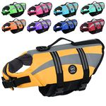 EMUST Dog Flotation Vest, Reflective Life Jacket for Small Dogs with Rescue Handle, Small Dog Vests Lifesaver for Swimming Boating Water with Front Neck Float, S