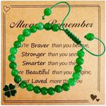 Green Nature Stone Clove Bracelet Four-Leaf Clover Female Heart Charm Clover Peacock Bracelet Lucky Bracelet Trendy Gift for Women