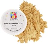 Blacksherbet Luster Dust Edible | 5 grams Luster Dust for Cake Decorating, Desserts, Cupcakes | Edible Shimmer for Food Grade Coloring | Edible Glitter Kosher Certified | Gold Luster Dust Edible