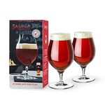 Spiegelau Craft Beer Barrel Aged Tulip Glass Set of 2 - European-Made Crystal, Modern Beer Glasses, Dishwasher Safe, Professional Quality Beer Tulip Glass Gift Set - 17.7 oz