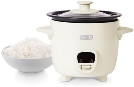 Dash Mini Rice Cooker Steamer with Removable Nonstick Pot, Keep Warm Function & Recipe Guide, 2 cups, for Soups, Stews, Grains & Oatmeal - Cream
