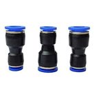 SLVC 10mm To 8mm OD,Push to Connect Straight Union Pipe Tube Reducer Fitting,Reducing Coupler Straight Pneumatic Connector(Pack of 3)