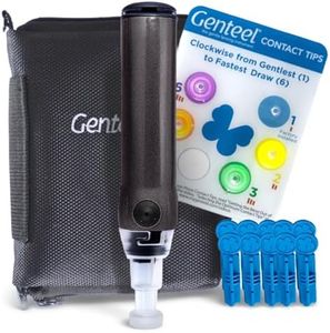 Genteel Plus - Pain Free Vacuum Lancing Device for Diabetes Testing - Blood Sugar, Glucose, Ketone, and DNA Home Tests (Buff Black)