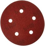 PORTER-CABLE 735501025 5-Inch Hook & Loop Sandpaper, 100 Grit with 5 Holes (25-Pack)