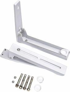 2 Piezas Soporte Microondas Pared Plegable, Soportes para Microondas de Acero inoxidable Soporte Horno y Microondas Pared Extensible, Soporte para Colgar Microondas Pared con Accesorios de Montaje