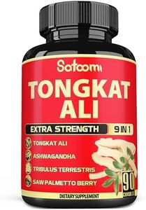 Satoomi Tongkat Ali Root Extract 200 for Men with 9 Herbs Ashwagandha, Tribulus Terrestris & More - Strength, Mind, and Immune Support - 90 Capsules - 3 Month Supply