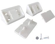 (Pack of 20 pcs) 44 x 20 mm Corner Joint Plastic 90 Degree Braces Brackets Plates Screws Included