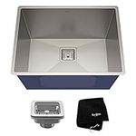 KRAUS Pax™ Zero-Radius 24-inch 18 Gauge Undermount Single Bowl Stainless Steel Laundry and Utility Sink