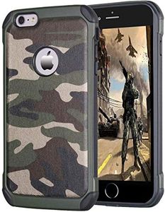 leobray for iPhone 5/5s/SE case,Heavy Duty Protective Bumper Shockproof Armor Ultra Hybrid Rugged Camouflage Case for iPhone 5/5s/SE-Camo Green