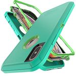 YmhxcY for iPhone XS/iPhone X Case Shockproof Dropproof Dust-Proof Drop Proof 3-Layer Durable Phone Case Heavy Duty Protection Phone Case Cover for Apple iPhone X/iPhone XS 5.8"-Green/Lime Green