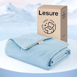 Lesure Premium Cooling Dog Blankets for Bed - Washable Dog Cooling Throw Blanket with Q-MAX>0.4，Durable Self Cooling Pet Mat, Soft Cooling Summer Blanket for Hot Weather, Blue, 60x80