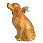 Old World Christmas Sitting Golden Glass Blown Ornament