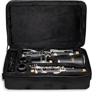 GKW Bb Clarinet – Student to Intermediate Model, Well-Crafted Ebonite with Wood Grain Effect Clarinet for Easy Play & Quality Sound, Ideal for Beginner & Intermediate Clarinet Players