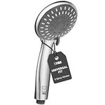 H&S Universal Handheld Shower Head with High and Low Water Pressure - Hand Showerhead with 5 Different Spray Modes - Powerful Chrome Replacement - Also for RV or Camper