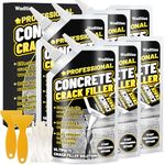 Concrete Crack Filler, High Elasticity Self Leveling Cement Crack Filler, Slab Concrete Waterproof Repair Sealant for Driveway, Walkway, Patio, Joint, Outdoor Quick Drying Sealer - Grey (6pcs, 8LB)