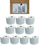 10 X Thermal Labels 4x6 Round 100mm X 150mm (6'' X 4'') Plain White Labels for Thermal Printers Zebra Printer Labels Rolls - 500 Labels Per Roll