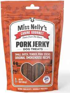 Miss Nelly's- All Natural Pork Jerky Dog Treats Made in USA Only-Original Smoke House Recipe-Minimally Processed Soft Sticks Dog Jerky Treats-16 oz. Bags