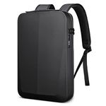 VARLIVOO Business Men Backpack with USB Port Anti Theft Password Lock Daypack Knapsack Fits 15.6" inch Laptop School Backpack College Travel Commute Waterproof Polyester Black