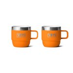 YETI Rambler 6 oz Stackable Mug, Stainless Steel, Vacuum Insulated Espresso/Coffee Mug, 2 Pack, King Crab