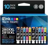 E-Z Ink Compatible Ink Cartridge Replacement for Canon 280 281 PGI-280XXL CLI-281XXL Compatible with PIXMA TR7520 TR8520 TS6120 TS6220 TS6320 TS8120 TS9120 TS9521C TS702 Printer (10 Pack)