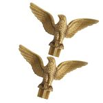 4pcs Eagle Flagpole Topper Finial Ornament Telescopic Sectional Flagpoles Outside House