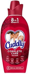 Cuddly Concentrate Liquid Fabric Softener Conditioner, 850mL, 50 Washes, Wild Rose, Long Lasting Fragrance