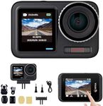 MTCA Action Camera for Motorcycle - 4K/30fps Waterproof Sport Camera with Dual IPS Screen,5.9k Photo, Long Lasting 150min, Out Camera for Bike/Hiking/Ski/Travel/Climb/Cycling(Connect Phone via WiFi)