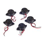 Cylewet 5Pcs SFM-27 DC 3-24V Electronic Buzzer Alarm Sounder Continuous Sound Beep (Pack of 5) CLT1083