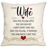 Romantic Reminder Gift Throw Pillow Cover for Wife Birthday Thanksgiving Valentine's Day Anniversary I Love You Gift Wife Present Women Couples Gift (Wife)