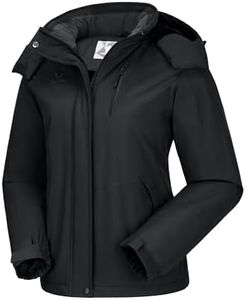 CAMELSPORTS Women's Waterproof Snow Ski Jakcet Fleece Warm Winter Coat Hooded Windproof Insulated Snowboarding Jacket