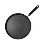 SQ Professional NEA Marbell Crepe Pan Non-Stick Flat Skillet Tawa Roti Pan for Induction Flat Pan Crepe & Pancake Pan Frying Pan Aluminium Dosa Pan 30cm