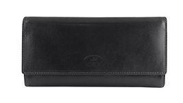 Mancini 52369-Bk RFID Secure Ladies Trifold Wallet, Black, Under Seat