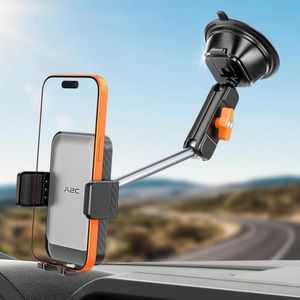 A2C 12" Anti-Shake Metal Arm Windshield Phone Mount, Suction Phone Mount