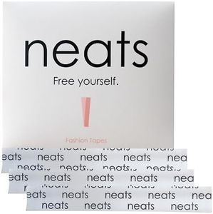 NEATS Fashion Tape, 48 Double-Sided Strips for Clothing and Body, Transparent Adhesive Dress Skin Friendly,