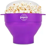 The Original Popco Silicone Microwave Popcorn Popper with Handles, Silicone Popcorn Maker, Collapsible Bowl Bpa Free and Dishwasher Safe - 15 Colors Available (Dark Orchid)